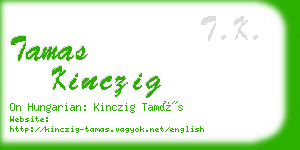 tamas kinczig business card